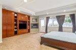 Master bedroom Entertainment center and library
